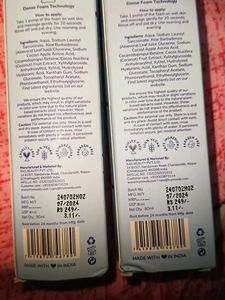 Moody Facewash Of 2 &amp; Mini Aloe vera Bath Gel