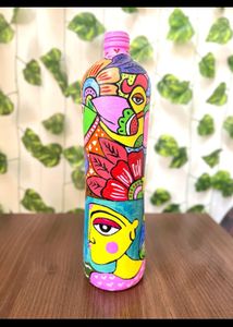 Hand Painted Beautiful Doodle Art On Glass Bottle