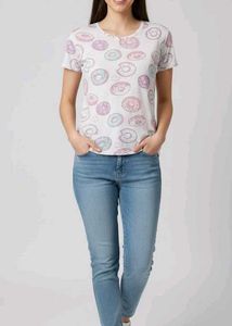 Cute Donut Print Tee