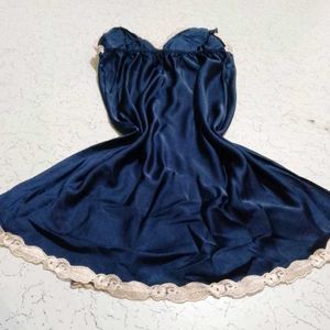Navy, White Night Dress,,, 2pics