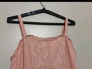 Pink Embroidered Dress