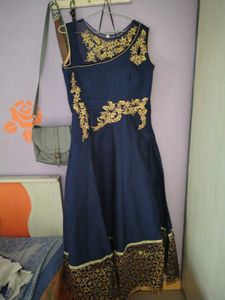Elegant Navy Blue Ethnic Gown