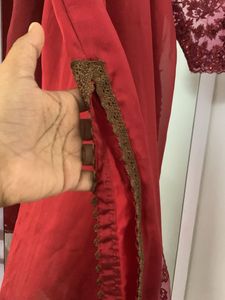Georgette Deep Maroon Salwar Set