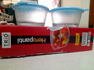 Glass Bowl Set(2 Psc) With Lid
