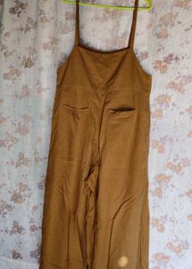 Brown Dungaree,Purple Jacket