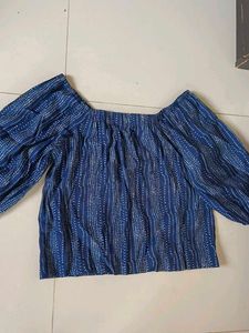 Stylish Blue Printed Top