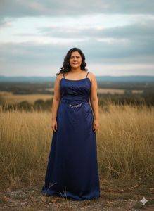 Elegant Navy Blue Gown