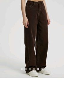 Brown Wide Leg Jeans