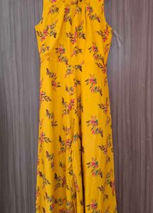 Floral Yellow Maxi Dress