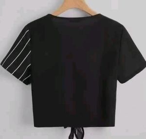 black and White Crop Top