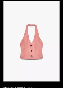 ZARA PINK HALTER TOP