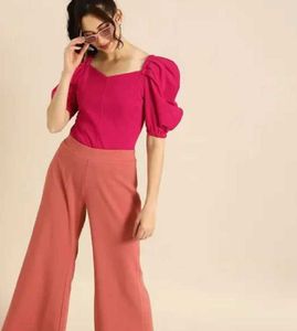 Pink Puff Sleeve Top