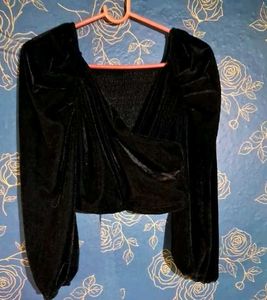 Black Velvet Full Slip Top
