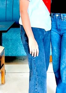 Charcoal Straight Denim Jeans