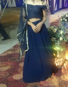 Heavy Beautiful Off shoulder Lengha