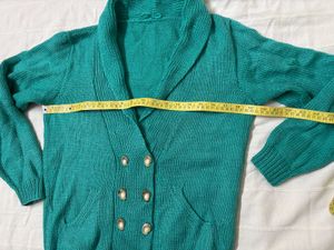 Teal Knit Cardigan