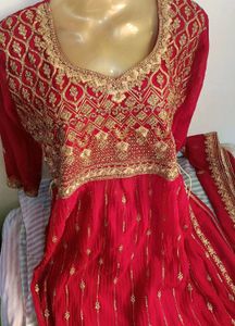 Designer Suits With Beautiful Stone And Zari Work