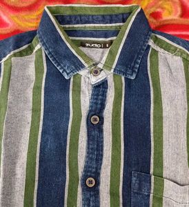 Striped Button-Down Shirt
