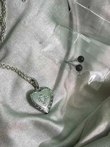 Pinteresty Silver Heart Necklace