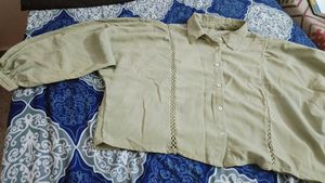 Olive Green Top With Purple T Shirt