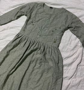 Sage Green Embellished Dress