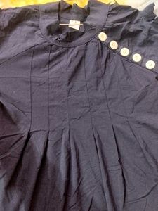 Dark Blue Top💙 With White Button 🤩💗