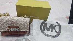 MK Sling Bag -  Beige - Brown colour