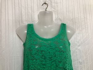 Tezenis Lace Green Sleeveless Top