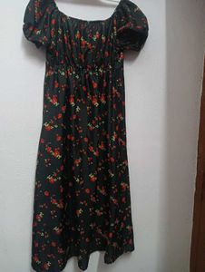 Floral Off-Shoulder Midi Dress