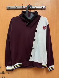 Relaxed Fit Maroon Hoodie For Men