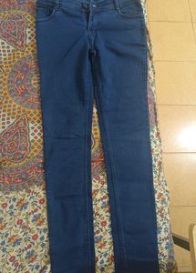 Denim dark blue jeans women