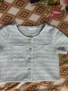 Chic Tweed Cropped Top