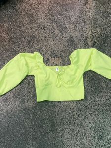 Puff Sleeved Crop Top