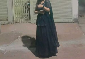 Peplum Top With Skirt And Dupatta