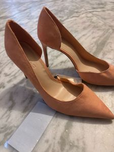MANGO Suede Solid Pump Heels