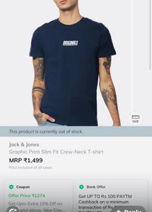 Jack &amp; Jones Originals Navy Blue T Shirt Men