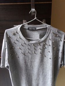 Studded Gray T-Shirt