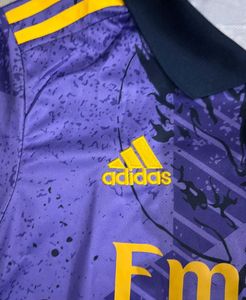 ADIDAS REAL MADRID PURPLE DRAGON JERSEY SIZE -L