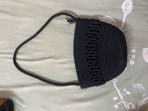 Black Knit Handbag
