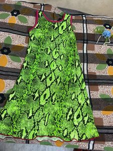 Green Animal Print Dress