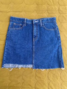 stretchy Denim Mini Skirt waist 30