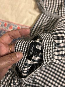 Off-Shoulder Gingham Top