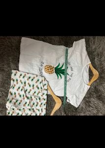 Cotton Night Dress 2 Piece