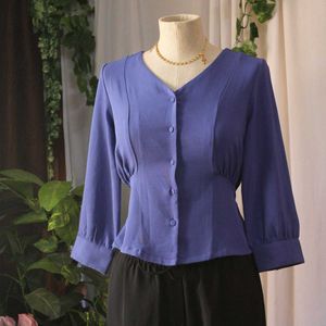 Vintage Style Button-Down Top