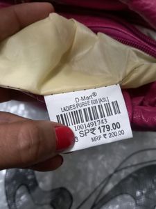 Pink Small Hand Purse ( New) With Dmart Tag
