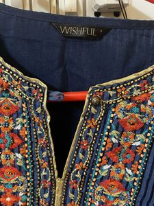Blue Kurta with Embroidery !!