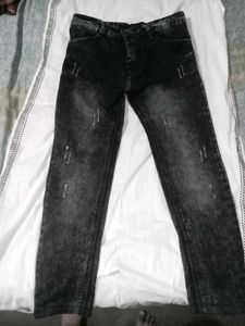 Acid Wash Distressed Jeans