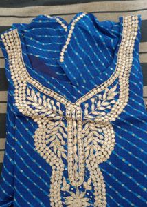Beautiful Blue Cotton Kurti