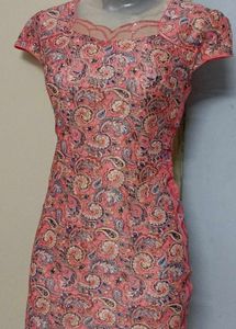 Korean Pink Paisley Party Dress