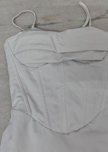 White Corset Midi Dress